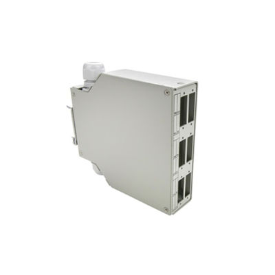 caja terminal de la fibra óptica de Dinrail del metal 6-Port del carril aumentable del dinar