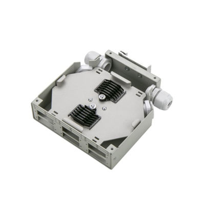 caja terminal de la fibra óptica de Dinrail del metal 6-Port del carril aumentable del dinar