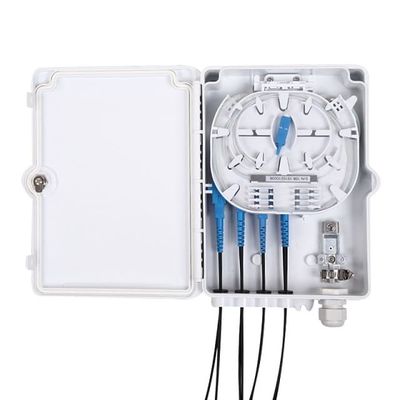 soporte de poste de la pared del SC del nivel SM de la protección de la caja terminal IP-66 de la fibra óptica 8Port