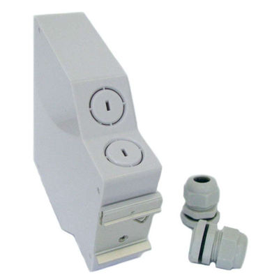 Simplex plástico de los adaptadores Lc/Upc de la caja de terminal de la fibra óptica del soporte del carril del dinar del ABS 12
