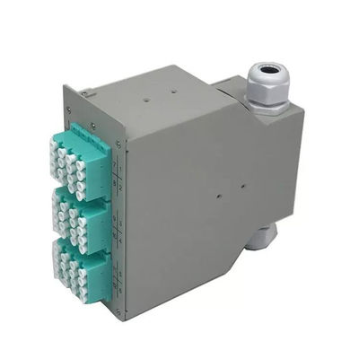 12 caja terminal del LC del patio del adaptador 48Core de la fibra óptica del carril portuario del estruendo