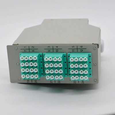 12 caja terminal del LC del patio del adaptador 48Core de la fibra óptica del carril portuario del estruendo