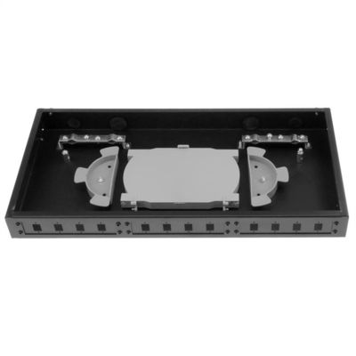 Puerto fijo del panel de remiendo de la fibra óptica del soporte de estante ODF 1U 12 con el panel del adaptador
