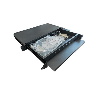 6 recinto portuario de la fibra del soporte de estante de la base 1U del SC 12 del panel de remiendo de la fibra óptica