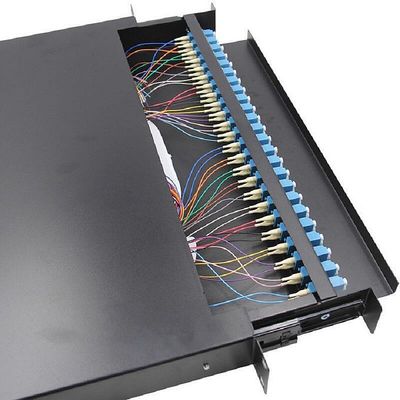 Junta portuaria del cajón de la caja 24Core del recinto del panel de remiendo de la fibra óptica de ODF 24