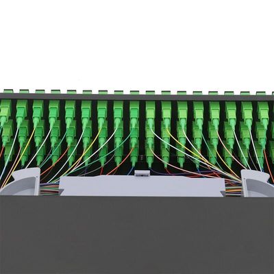 19 el panel de remiendo de fibra de la base del recinto ODF 72 del soporte de estante de la pulgada 2U que desliza el tipo