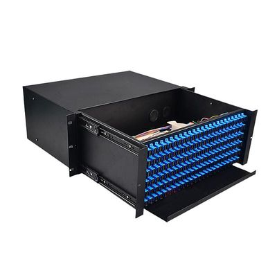 El panel de remiendo de fibra de fibra óptica interior del soporte de estante de la distribución 144core 19