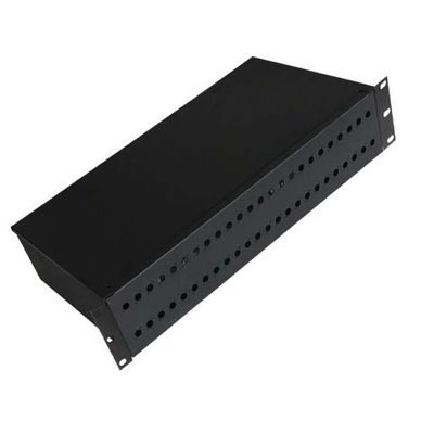 19" soporte de estante del panel de remiendo de fibra 2U fijó el tipo 48 adaptador de la base FC