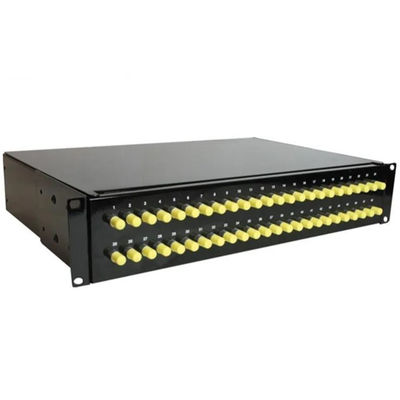 19" soporte de estante del panel de remiendo de fibra 2U fijó el tipo 48 adaptador de la base FC