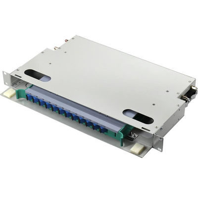 el panel de remiendo de fibra de la base del marco de distribución del soporte de estante del panel de remiendo de 1U ODF 12 SM