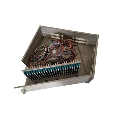 el patio del soporte de estante del panel de remiendo de la fibra óptica 3U 288Core LC balancea hacia fuera estilo