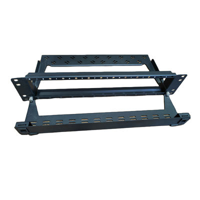 Estante modular negro del panel de remiendo de los paneles de remiendo de MPO MTP 96F 1U LC