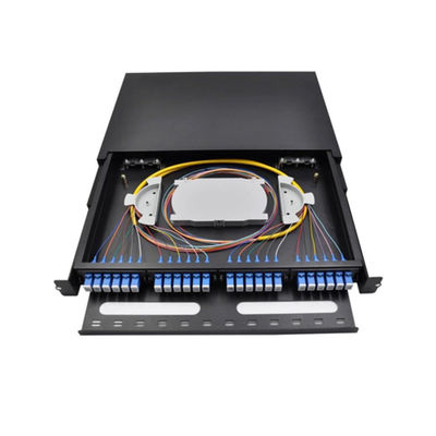 Simplex de fibra óptica del SC del puerto del panel de remiendo del empalme de la caja de la terminación de MPO 24
