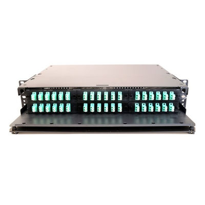 Ranuras 72F del duplex 6 del LC UPC del panel del adaptador del recinto 6 de la fibra del soporte de estante de LGX 2U