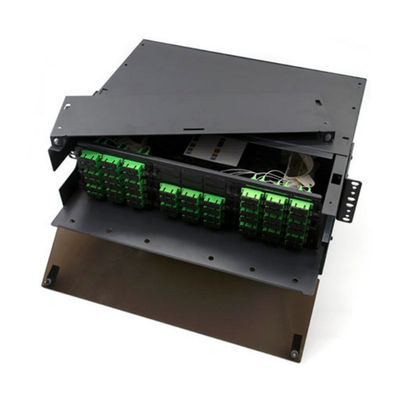 El SC APC del panel de remiendo de fibra de los paneles de remiendo de 3RU MPO MTP 108F sostiene el adaptador de 9 LGX