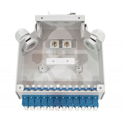 24 cajas terminales del carril del dinar de la fibra óptica de la base con 12 PC Lc/Apc Aadapter a dos caras