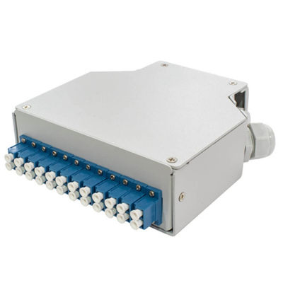 24 cajas terminales del carril del dinar de la fibra óptica de la base con 12 PC Lc/Apc Aadapter a dos caras