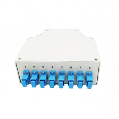 Caja terminal del dinar 8 de la fibra óptica del carril montado sobre carriles portuario del dinar con las coletas de Singemode del adaptador de Sc/Upc