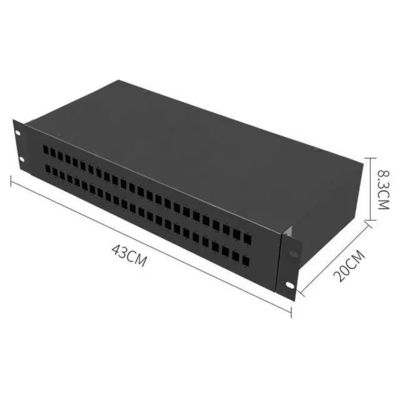 adaptador de fibra óptica de Fc del soporte de estante del recinto de la caja del panel de distribución 2U