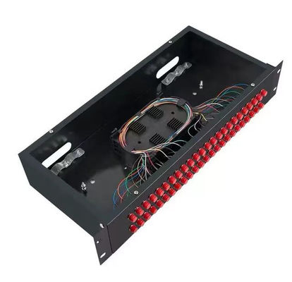 adaptador de fibra óptica de Fc del soporte de estante del recinto de la caja del panel de distribución 2U