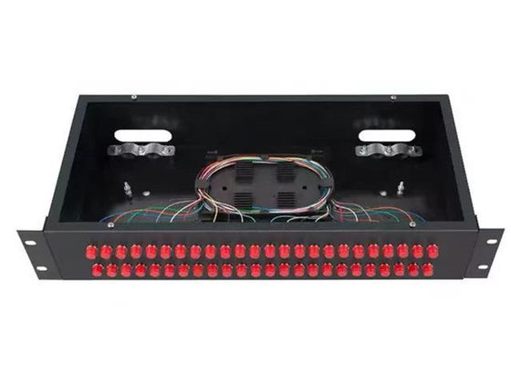 adaptador de fibra óptica de Fc del soporte de estante del recinto de la caja del panel de distribución 2U