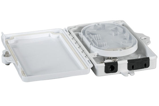 Caja de terminales de fibra óptica de 2 puertos FTTH PC exterior / interior ABS Material gris claro