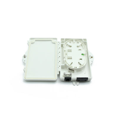 Caja de terminales de fibra óptica de 2 puertos FTTH PC exterior / interior ABS Material gris claro