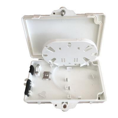 Caja de terminales de fibra óptica de 2 puertos FTTH PC exterior / interior ABS Material gris claro