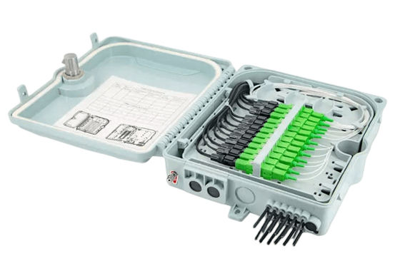 Caja terminal 12Port SC/LC/ST/FC IP-66 UPC/APC FTTH gris claro de la fibra óptica