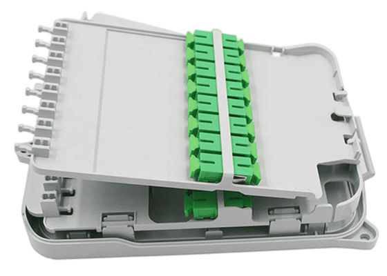16Core caja de distribución del divisor FTTH UPC/soporte de la pared de APC gris claro
