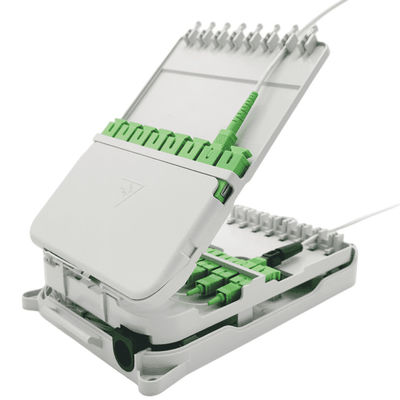16Core caja de distribución del divisor FTTH UPC/soporte de la pared de APC gris claro