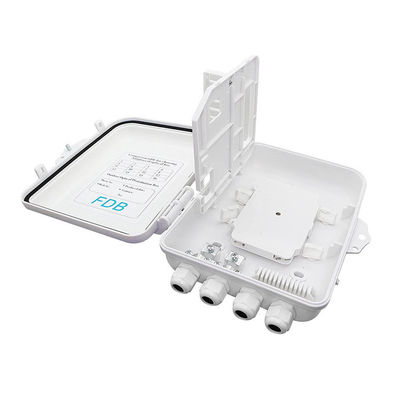 Caja IP65 12Cores del divisor de la fibra óptica del PLC del SC 1x8 montada en la pared