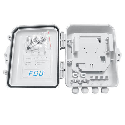 Caja IP65 12Cores del divisor de la fibra óptica del PLC del SC 1x8 montada en la pared