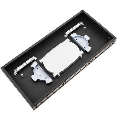 19&quot; base del recinto 12 de la fibra del adaptador 1U del ST del panel de remiendo de fibra del soporte de estante