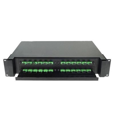 SC portuario de la base de la caja 24 del recinto del panel de remiendo de la fibra óptica de ODF 24