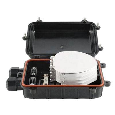Caja común horizontal/en línea del recinto del empalme de la fibra de la prenda impermeable de la caja del cierre