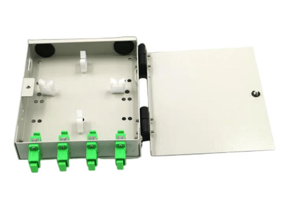 Base FTTH de la caja terminal 4 de la fibra óptica del soporte de la pared de la serie de FTB con los adaptadores de APC