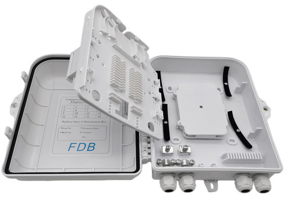 Soporte blanco de la pared del divisor del PLC del LC 1x16 de la caja del divisor de la fibra óptica