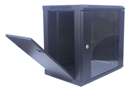 estante de cristal de la pulgada 600x450 del recinto 19 del gabinete del servidor de red del soporte de la pared de la puerta 12U