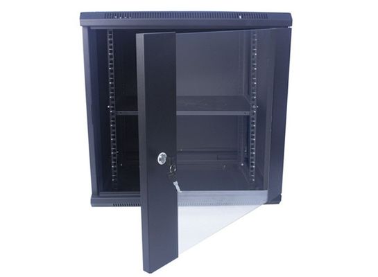 estante de cristal de la pulgada 600x450 del recinto 19 del gabinete del servidor de red del soporte de la pared de la puerta 12U