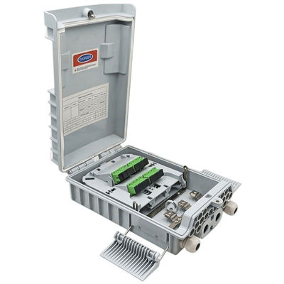 Divisor gris claro del PLC 1x8 de la caja del divisor de la fibra óptica del SM/del milímetro