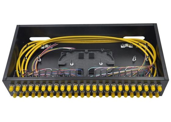 Adaptador fijo del St Upc del panel de remiendo de la base del recinto 12 del soporte de estante de la fibra óptica 1U
