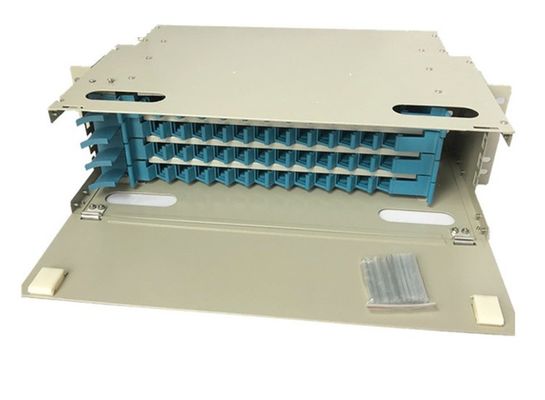 Base con varios modos de funcionamiento portuaria 48 del soporte de estante del panel de remiendo de fibra del SC de ODF 48