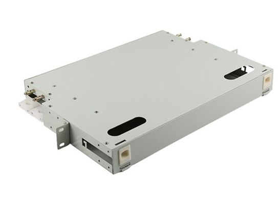 12 caja 19" del soporte de estante del panel de remiendo de la base ODF FC 1U fibra óptica