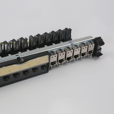 El panel de remiendo portuario integrado del panel de remiendo de la red de UTP RJ45 1U 24