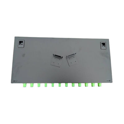 12 adaptador de fibra óptica de la coleta del SC de la caja terminal del panel de remiendo de fibra de los puertos ODF 1U