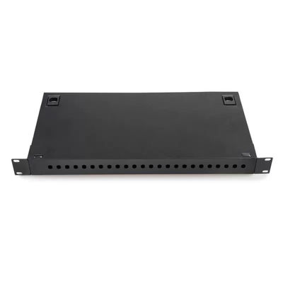 tipo puerto del soporte de estante 1U del panel de remiendo de la fibra óptica de ODF 24 con el adaptador de FC/UPC