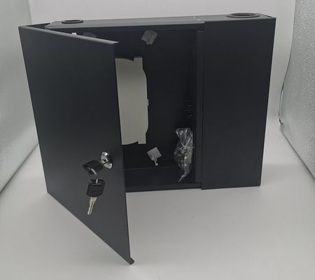 12/24/48 recinto óptico de la fibra del soporte de la pared del negro de los corazones 2door con los carretes y las placas de adaptador