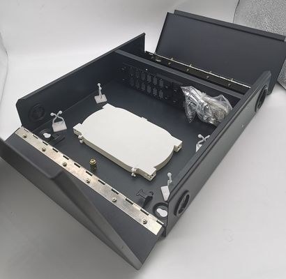 12/24/48 recinto óptico de la fibra del soporte de la pared del negro de los corazones 2door con los carretes y las placas de adaptador