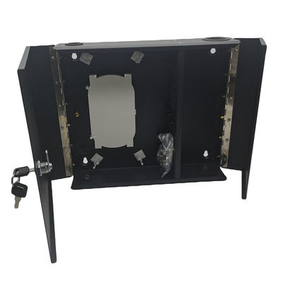 12/24/48 recinto óptico de la fibra del soporte de la pared del negro de los corazones 2door con los carretes y las placas de adaptador